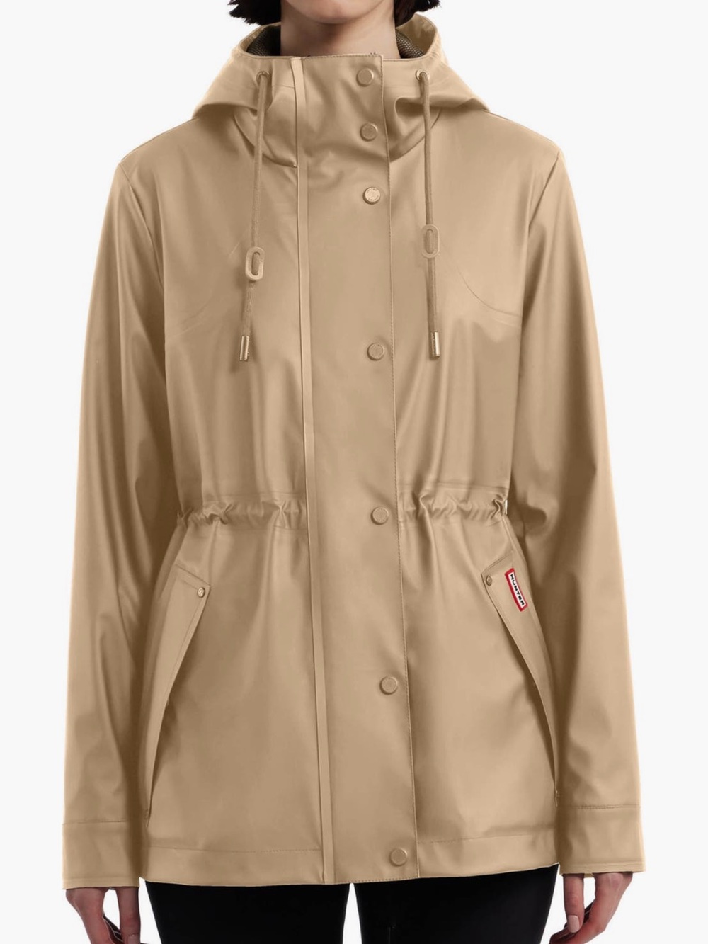 Hunter Beige Women's Hooded Trench Coat